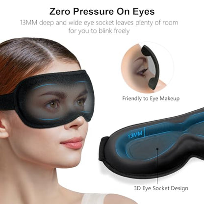 🌙 3D Spací maska s úplným zatemněním 2026 – měkká, bez tlaku a pro hluboký spánek