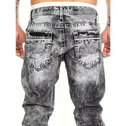 👖 Pánské kreativní volné džíny s vintage efektem – pohodlí + streetwear styl