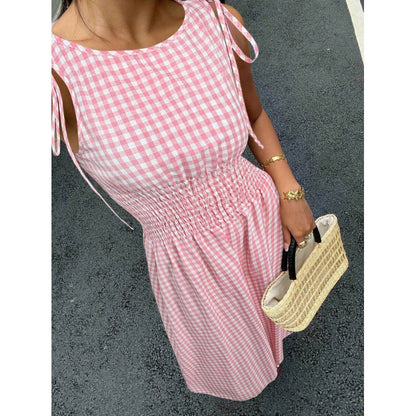 👗 Retro maxišaty s kostkovaným vzorem – letní elegance a pohodlí! ✨