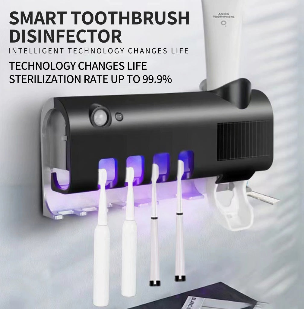 🦷 UV sterilizační držák na zubní kartáčky – hygiena a pořádek v koupelně! ✨