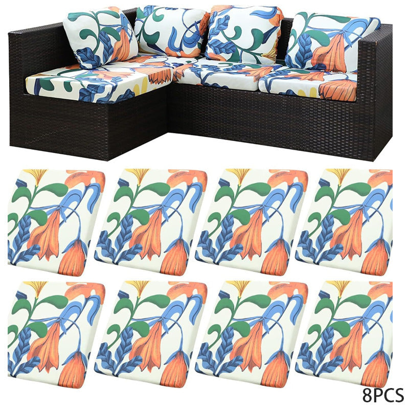 😍 Strečové Potahy na Polštáře na Zahradu – elegantní geometrický vzor & perfektní fit! 🌿