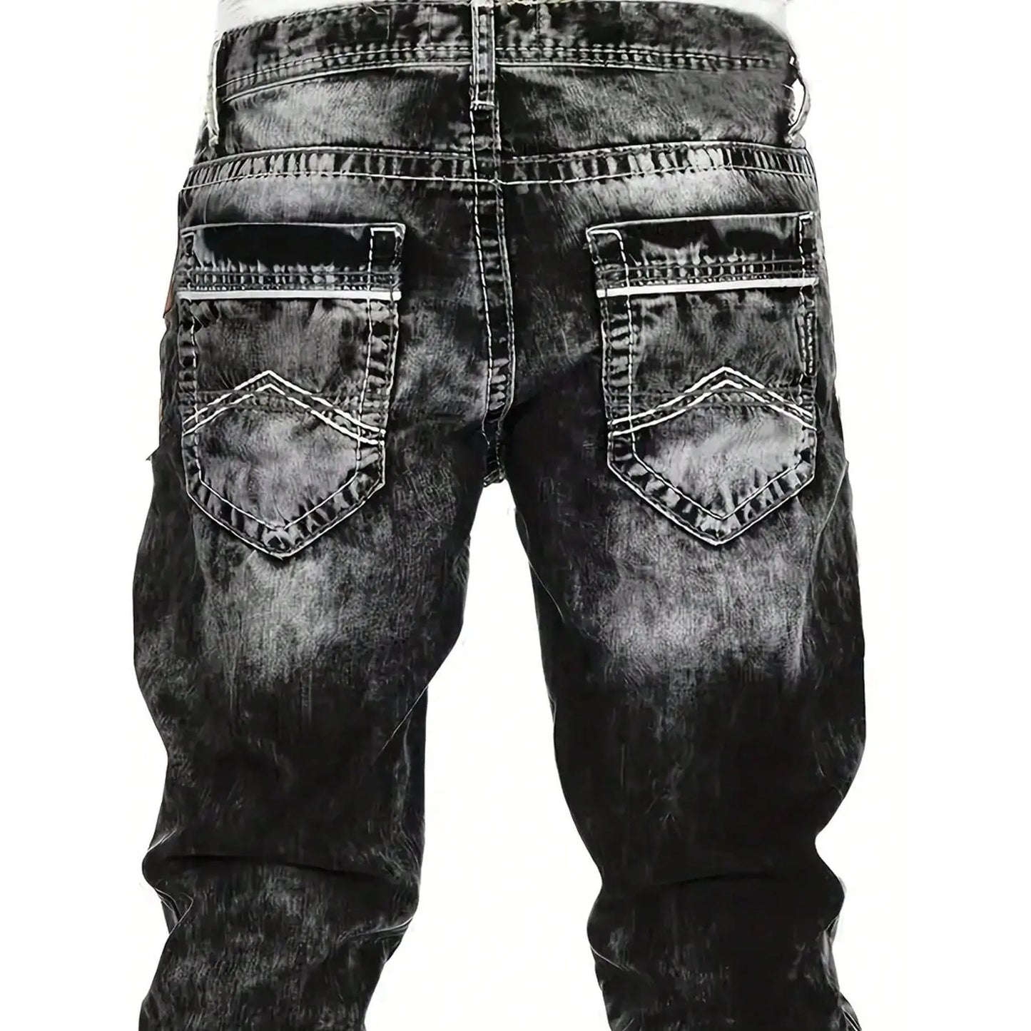 👖 Pánské kreativní volné džíny s vintage efektem – pohodlí + streetwear styl