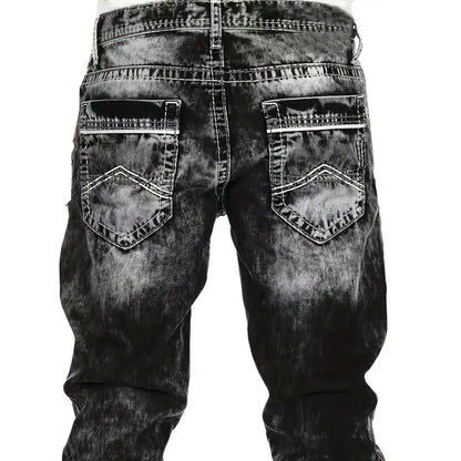 👖 Pánské kreativní volné džíny s vintage efektem – pohodlí + streetwear styl