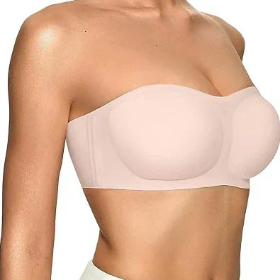 💞Dámské podprsenky bez ramínek, push-up bandeau podprsenky, neklouzavé bezkosticové podprsenky s výztuží, bezešvé pohodlné trubkové podprsenky