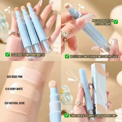 🖋️✨POSLEDNÍ DEN VÝPRODEJE – KUPTE 1 A DRUHÝ ZÍSKÁTE ZDARMA!!💙Korektor a podkladová báze s dvojím účinkem – 24hodinová výdrž