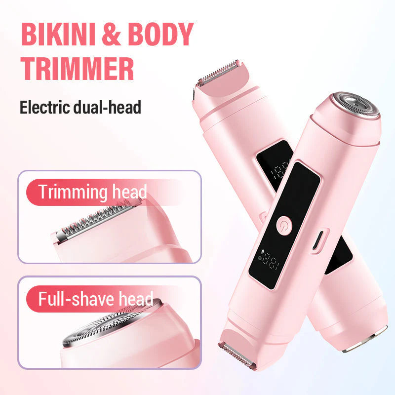 😍 Dvouramenný Epilátor na Bikiny a Tělo – stříhací & holicí hlavice v jednom! 🪒