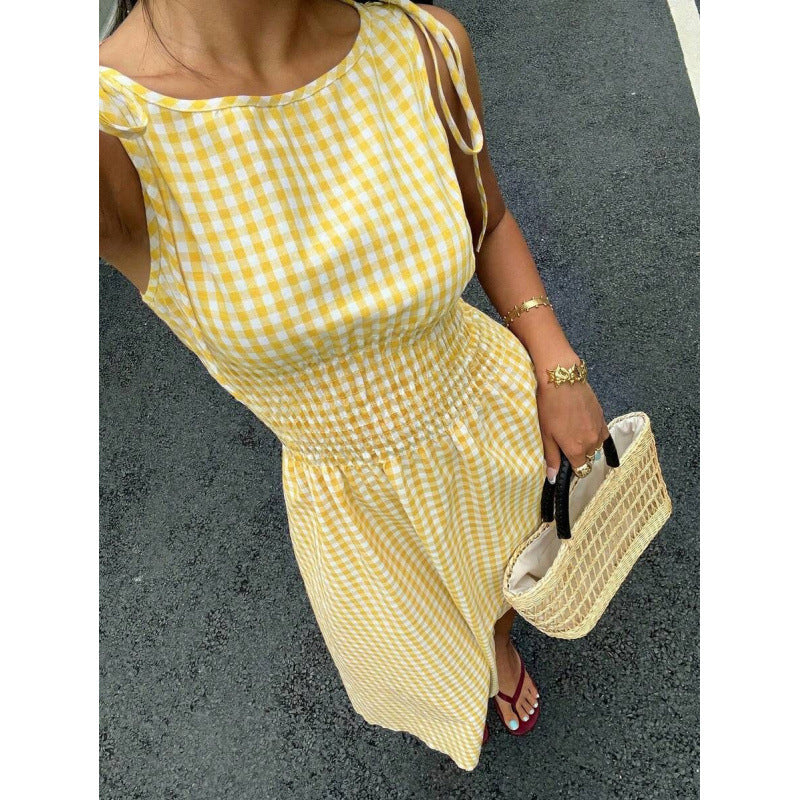 👗 Retro maxišaty s kostkovaným vzorem – letní elegance a pohodlí! ✨