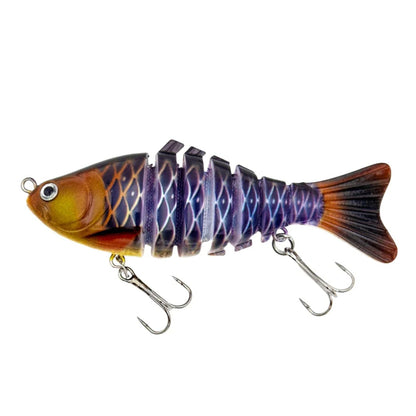 🔥🎣 Profesionální segmentovaná plovoucí nástraha – Ručně vyladěný pohyb, 3x silnější háčky, testováno na okouny v jezeře Lake Fork 🐟