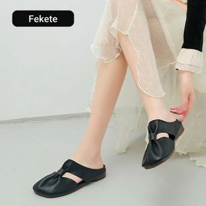 👡 Dámské pantofle s mašlí – měkká podrážka | Módní design, lehké a pružné – ideální na procházky a výlety po městě 🛍️