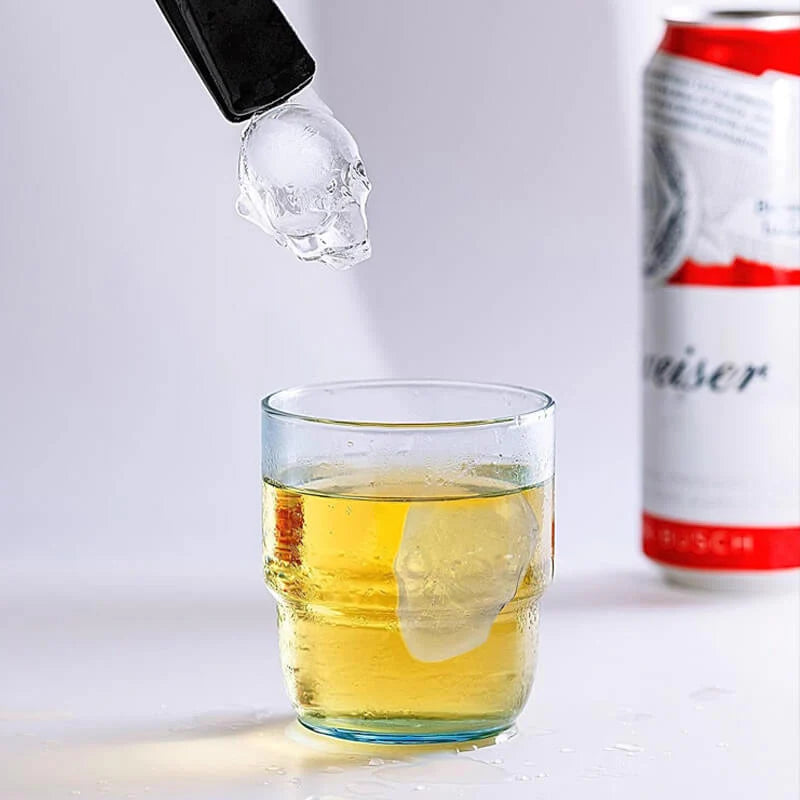 💀 🧊 Silikonová forma na kostky ledu ve tvaru lebky – vyrob si sám