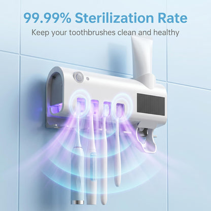 🦷 UV sterilizační držák na zubní kartáčky – hygiena a pořádek v koupelně! ✨