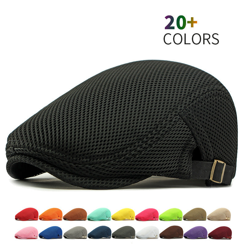 🧢✨ Prodyšná plochá čepice s nastavitelným páskem – chladno a styl v létě