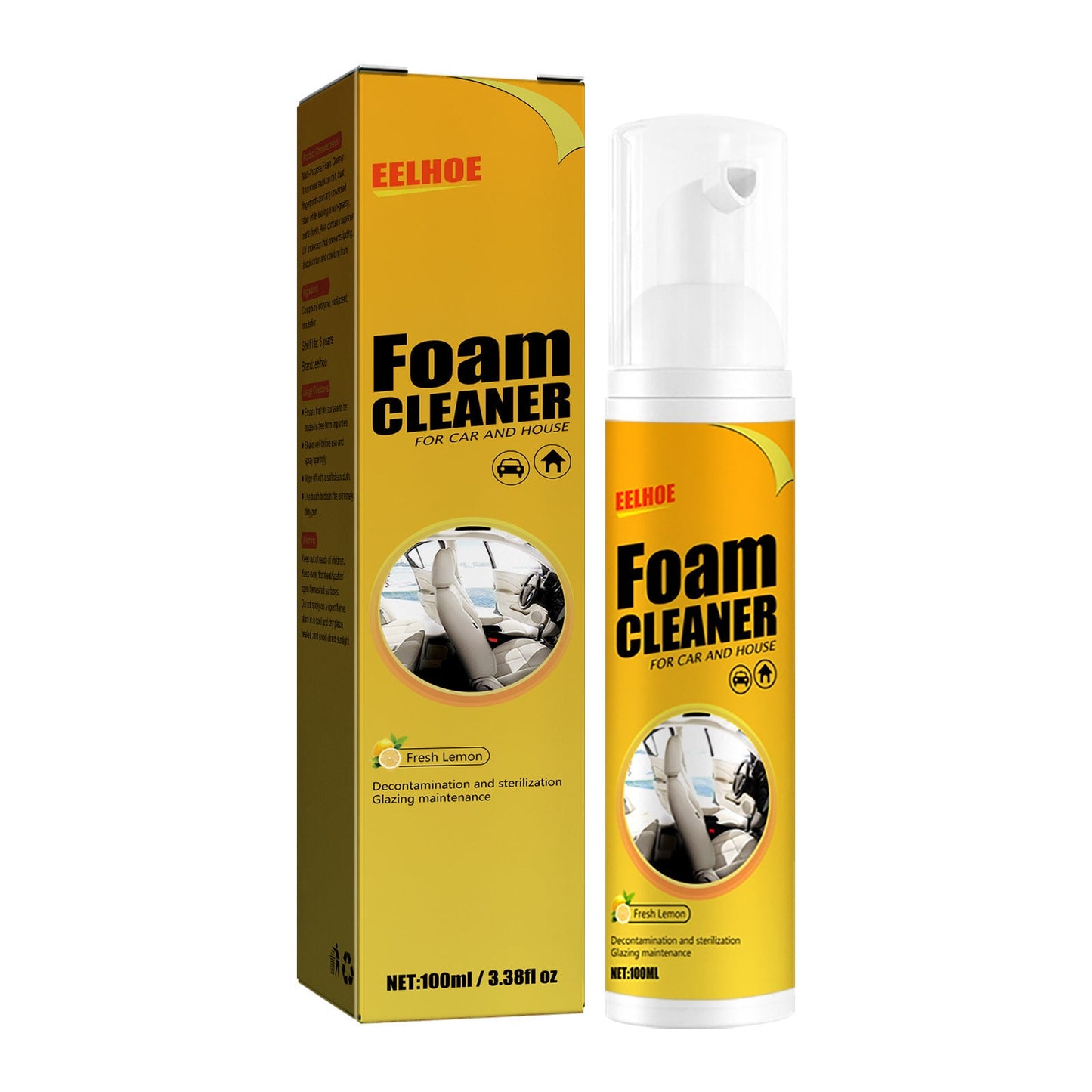 🔥🌿 Víceúčelový pěnový čistič do auta 🚗🧼