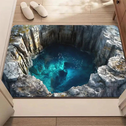 3D stereoskopická podlahová rohož z křišťálového sametu
