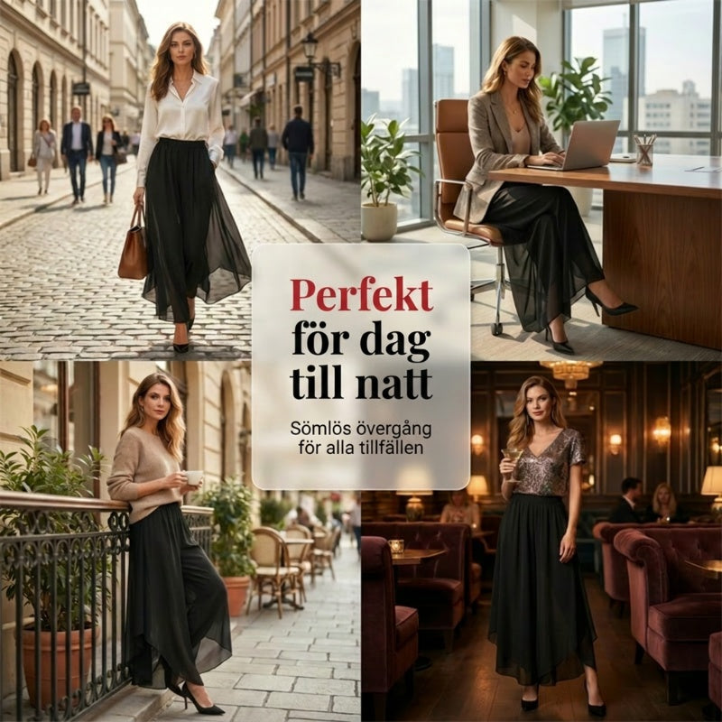 🌼 Šifonové kalhoty s širokými nohavicemi – letní styl!