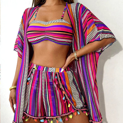 🌈 Čtyřdílné bikiny, které z vás udělají opravdovou plážovou královnu – sebevědomí a elegance na pláži! 💥👑
