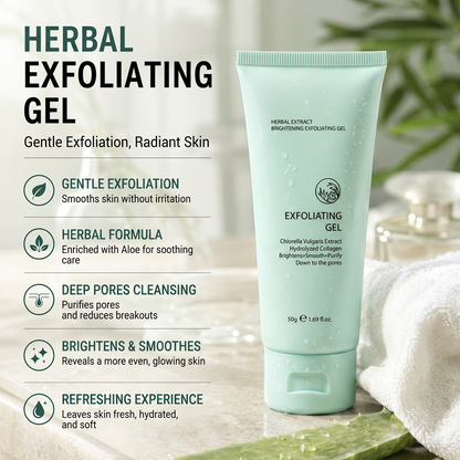 【🔥🔥1+1 zadarmo (2 ks)】Rozjasňující exfoliační gel s bylinnými extrakty