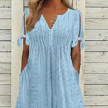 🥰Elegantní dámské šaty s výstřihem do V