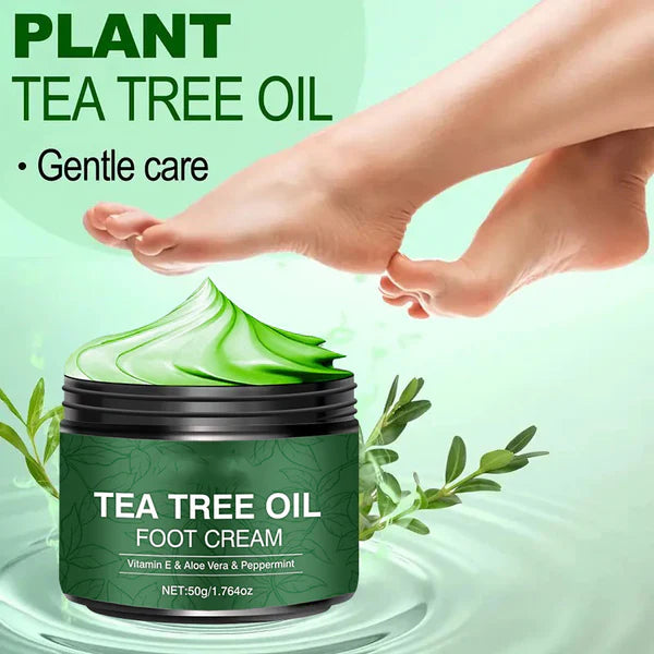 🦶 Zklidňující krém na nohy s aloe vera, tea tree a mátou – hydratace, chlad a úleva