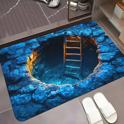 3D stereoskopická podlahová rohož z křišťálového sametu