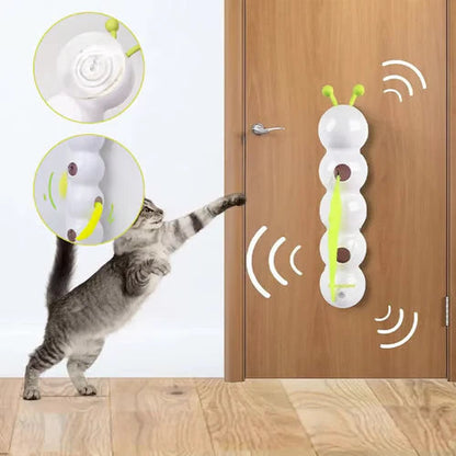 【😺 Účinně zmírňuje nudu a stres u vaší kočky tím, že ji zabaví.】Interaktivní elektrická hračka pro kočky ve tvaru housenky