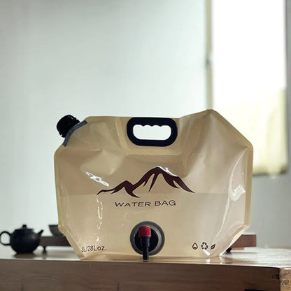 💧 ČASOVĚ OMEZENÁ SLEVA 50 %! 🏕️ Skládací taška na vodu pro venkovní použití – objem 8 l, kohoutek s knoflíkem, skládací 🌲