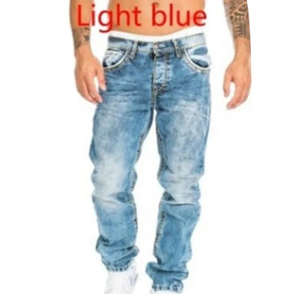 👖 Pánské kreativní volné džíny s vintage efektem – pohodlí + streetwear styl