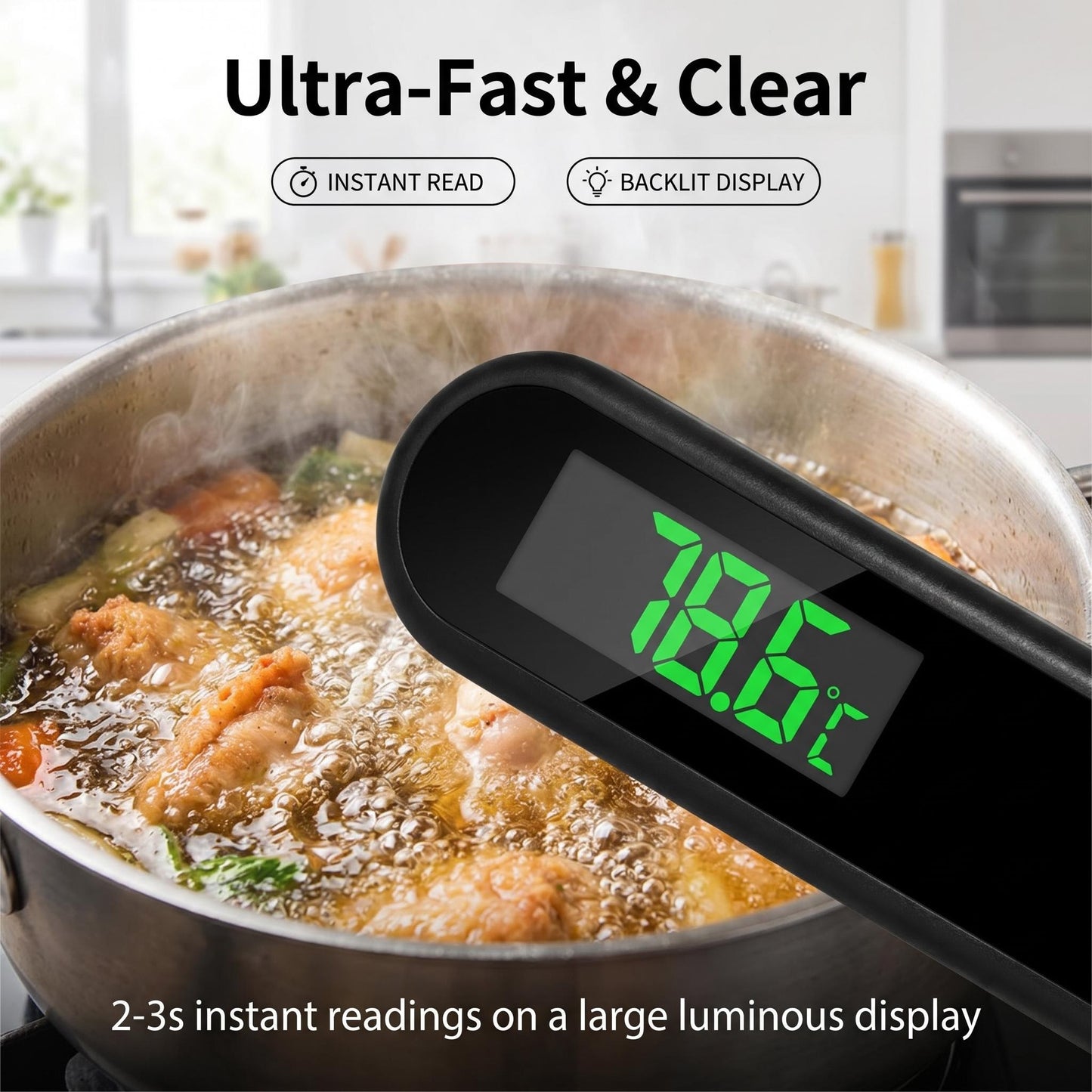 🍖 Teploměr na maso se dvěma sondami – současné měření dvou pokrmů + alarm! 🔥