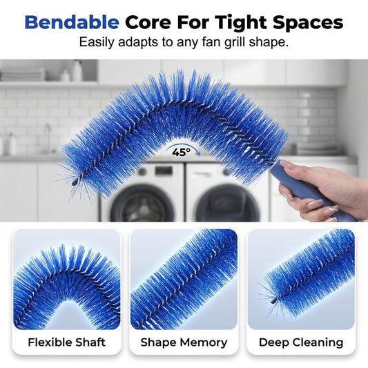 360° Flexible Cleaning Brush – Bendable, Dense Bristles, All-Around Reach