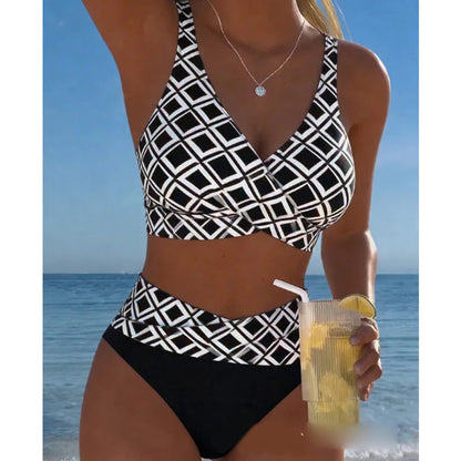 🩱 Dvoudílné dámské bikiny s vysokým pasem
