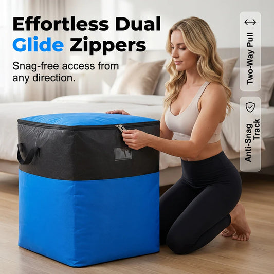 🧰Collapsible Storage & Moving Bag – Heavy‑duty PE, water‑resistant.