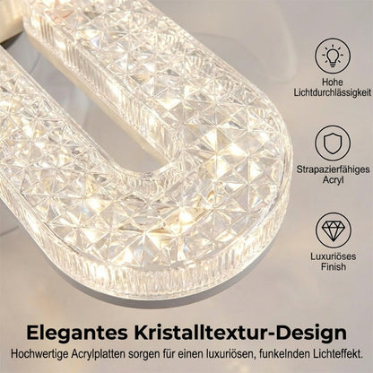 🪭✨LED ventilátorová lampa s 5 lopatkami a krystalovým efektem