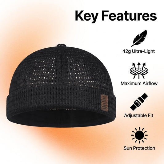 🧢☀️ Lehká, prodyšná síťovaná čepice bez kšiltu