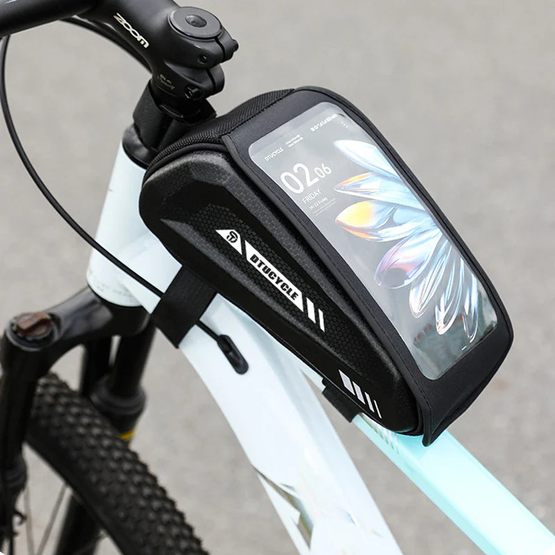 Voděodolná cyklistická taška – velká kapacita, průhledné okénko z TPU a ideální pro mobilní telefon
