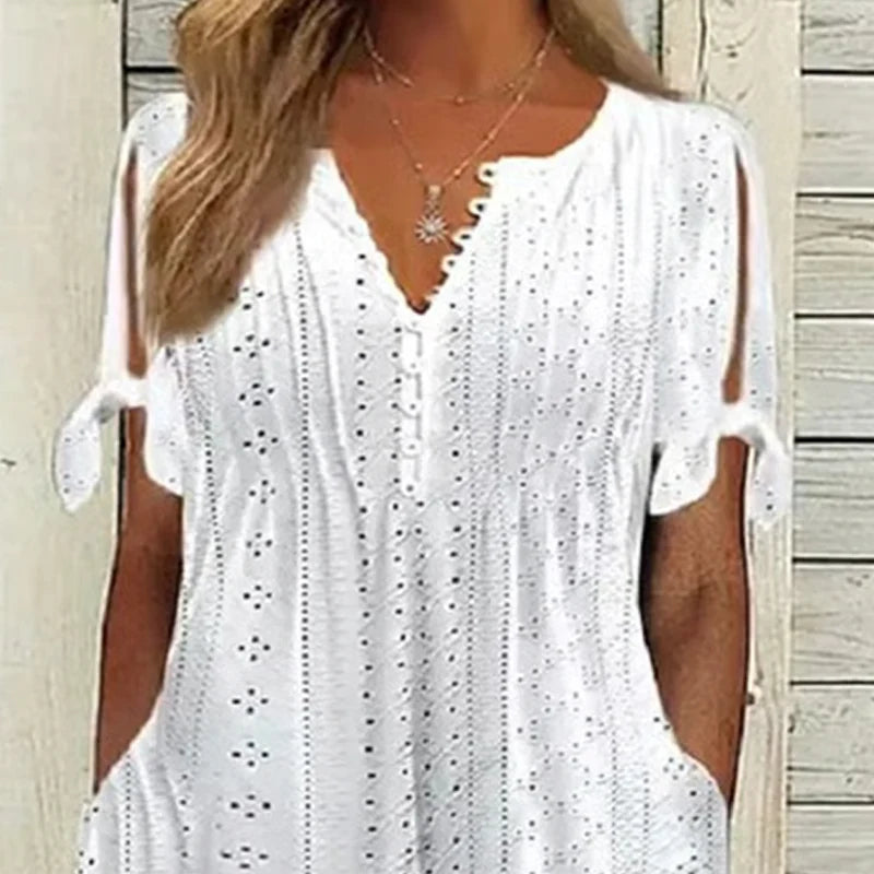 🥰Elegantní dámské šaty s výstřihem do V
