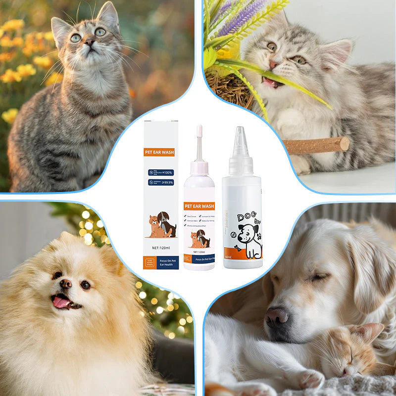 🐱🐶Čistič uší pro zvířata – Omezuje množení bakterií