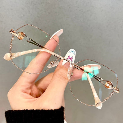 👓 Stylové bezrámové brýle s diamantovým leskem proti modrému světlu! ✨