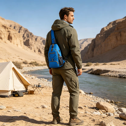 🧳✨ Pánská outdoorová crossbody taška – mnoho kapes a maximální praktičnost
