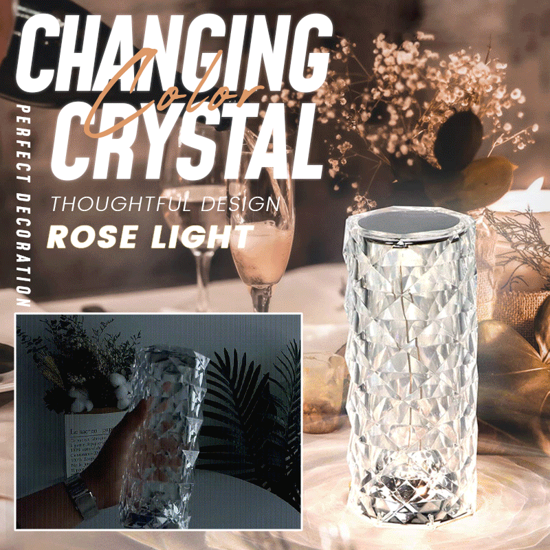 🌈Dotyková lampa Rose Crystal💡