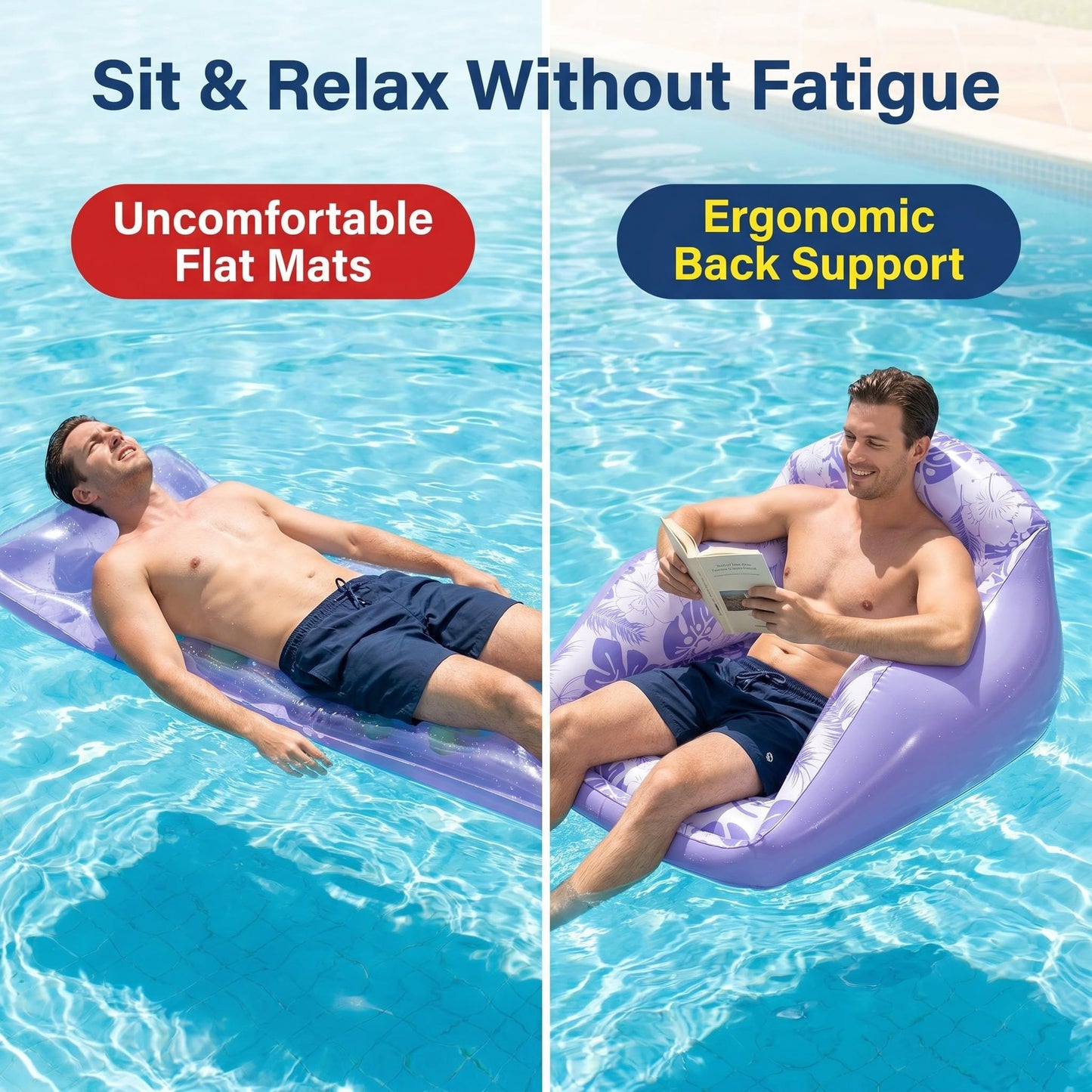 🏊💺Nafukovací matrace ve tvaru U – relaxujte stylově, ideální pro dospělé i děti, snadno se skladuje ⚡