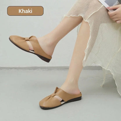 👡 Dámské pantofle s mašlí – měkká podrážka | Módní design, lehké a pružné – ideální na procházky a výlety po městě 🛍️