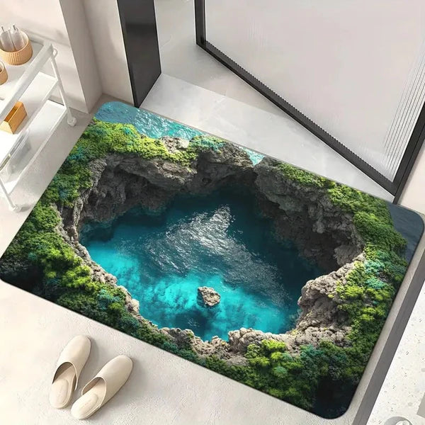 3D stereoskopická podlahová rohož z křišťálového sametu