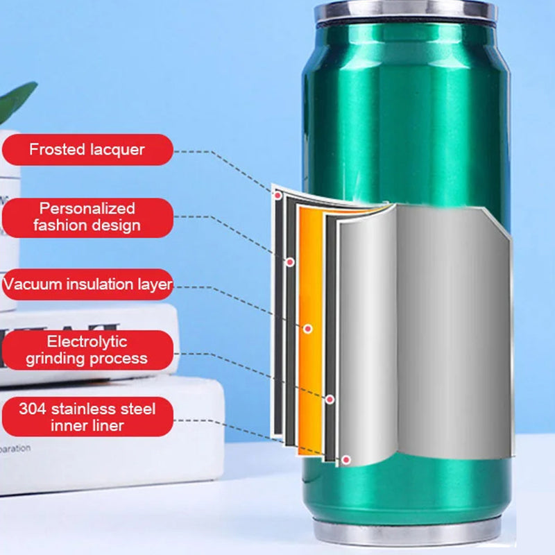 🥤 Stylový izolovaný hrnek ve tvaru coly – nápoje studené nebo teplé po hodiny! ✨