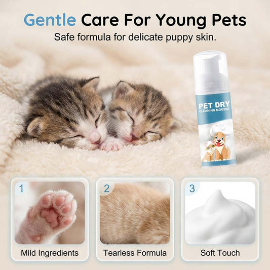 🐾✨ Bezvodá čisticí pěna pro psy a kočky – čistota bez vody a stresu!