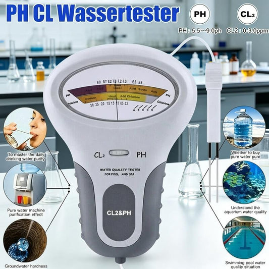 🔬💧 Měřič pH a chlóru Cl₂ – 50 % SLEVA! Přesné měření pH a chlóru v bazénu – snadné, rychlé a spolehlivé. 🔥🏊