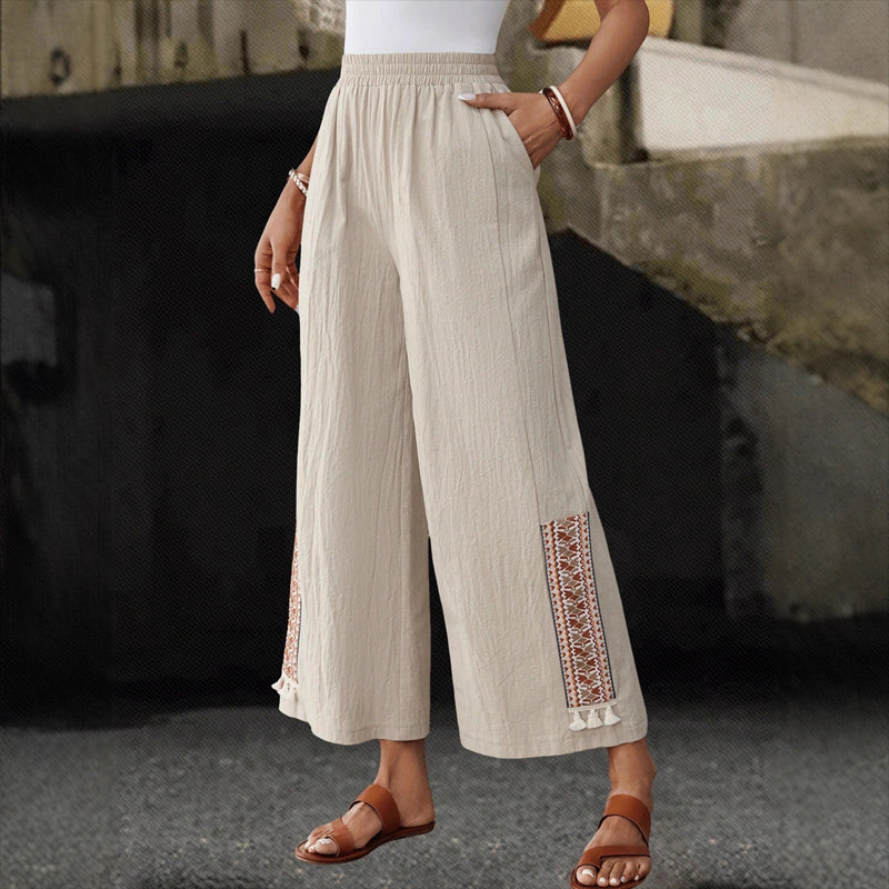 👖 Boho kalhoty se širokými nohavicemi a elastickým pasem – lehké & stylové 💃