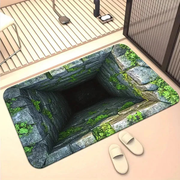 3D stereoskopická podlahová rohož z křišťálového sametu