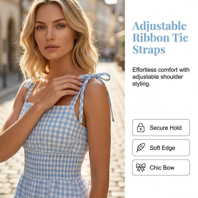 👗 Retro maxišaty s kostkovaným vzorem – letní elegance a pohodlí! ✨