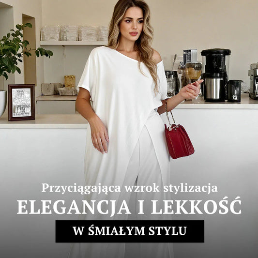 👗 Dvoudílný set top s odhalenými rameny + kalhoty – jednobarevný a prodyšný na léto