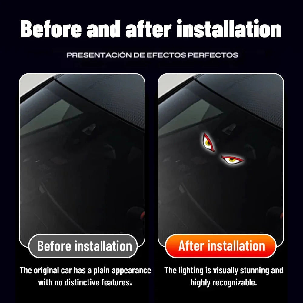 🔥Poslední den – sleva 49 % – 🚗Solární LED lampa do auta Demon Eye